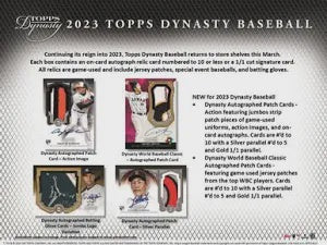 2023 Topps Dynasty Baseball Hobby Box - 5 Box Case
