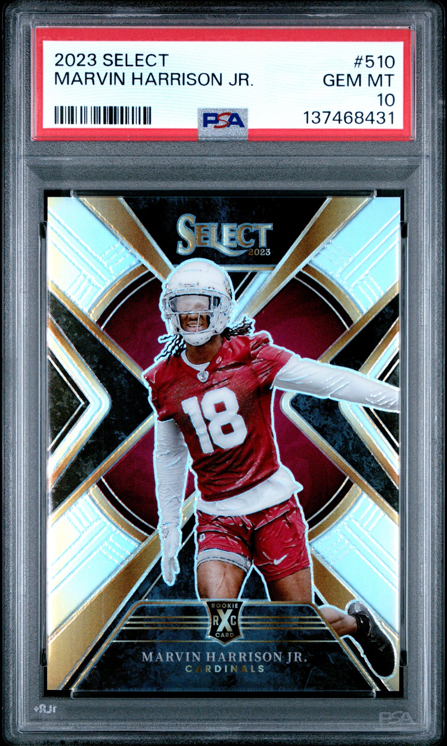Marvin Harrison Jr. 2023 Panini Select XRC #510 PSA 10 Gem Mint