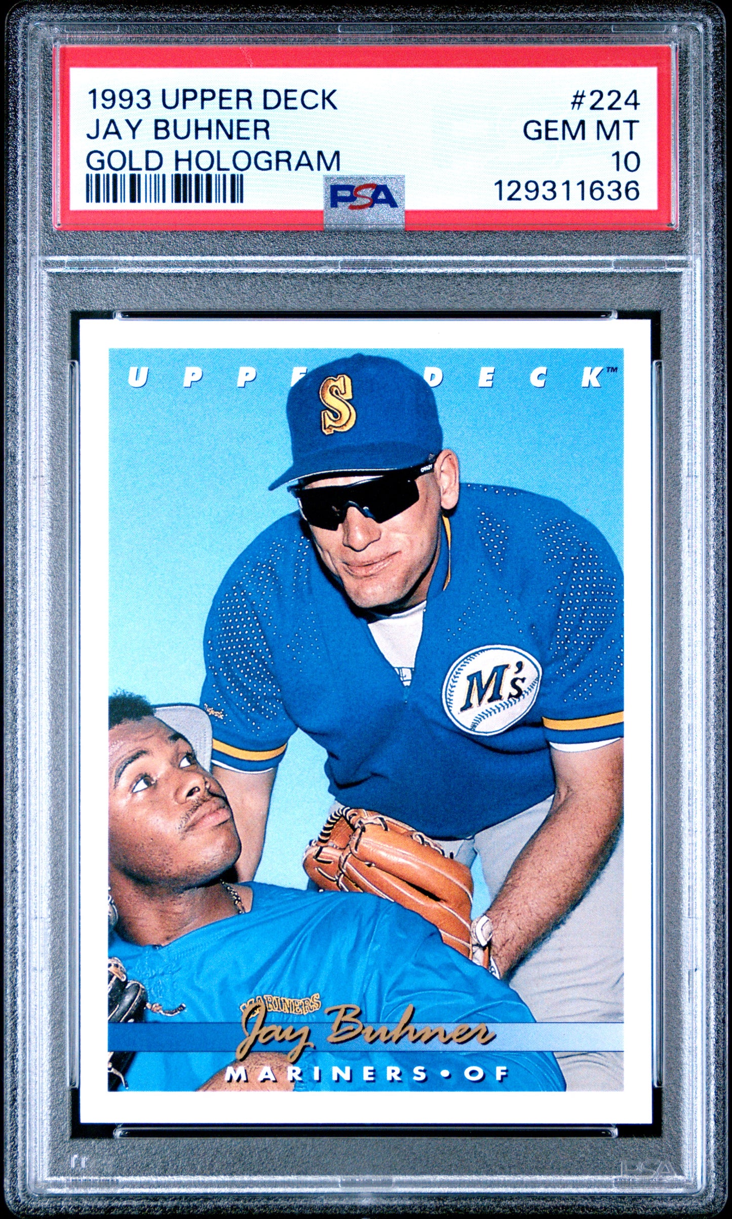 Jay Buhner 1993 Upper Deck #224 Gold Hologram PSA 10 Gem Mint