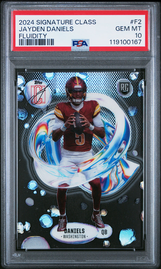 Jayden Daniels 2024 Topps Signature Class Fluidity PSA 10 Gem Mint