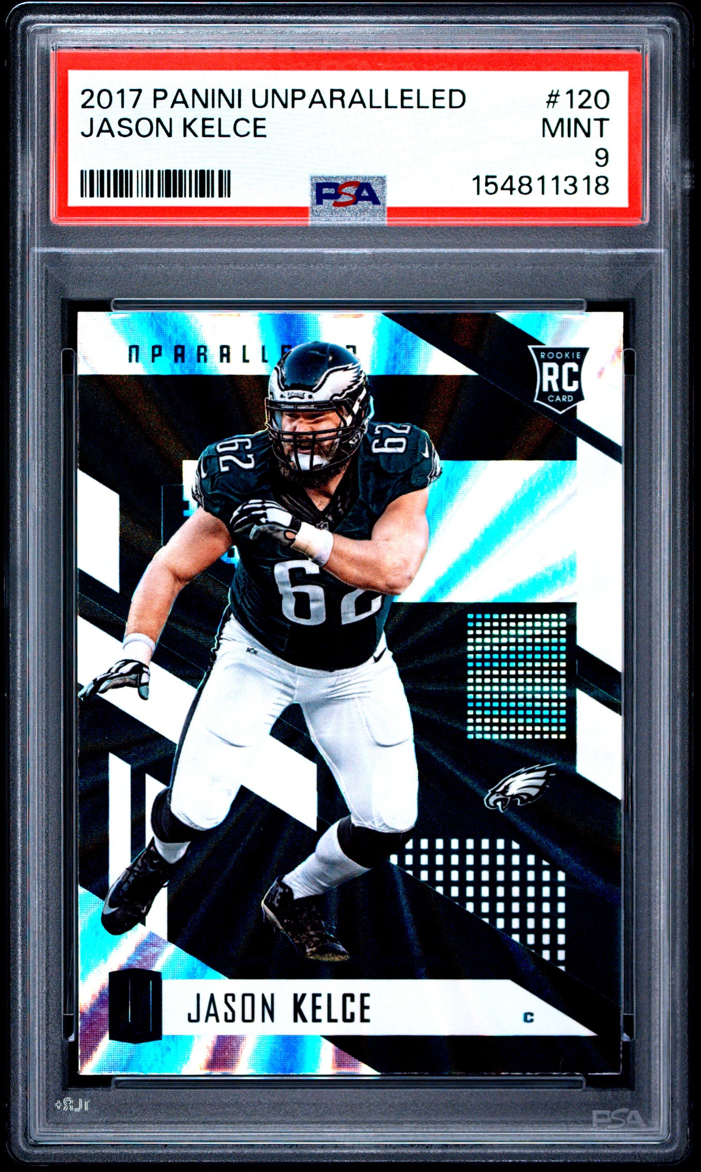 Jason Kelce 2017 Panini Unparalleled Rookie #120 PSA 9 Mint 1318