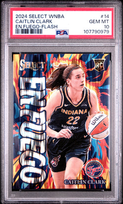 Caitlin Clark 2023 Panini Select WNBA En Fuego Flash PSA 10 Gem Mint