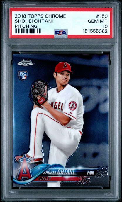 Shohei Ohtani 2018 Topps Chrome Rookie #150 PSA 10 Gem Mint 5062