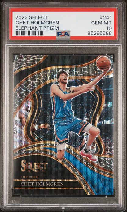 Chet Holmgren 2023 Panini Select #241 Elephant Prizm PSA 10 Gem Mint