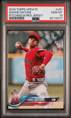 Shohei Ohtani 2018 Topps Update #US1 PSA 10 Gem Mint 0017