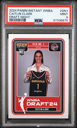 Caitlin Clark 2024 Panini Instant WNBA Draft Night PSA 9 Mint 6875