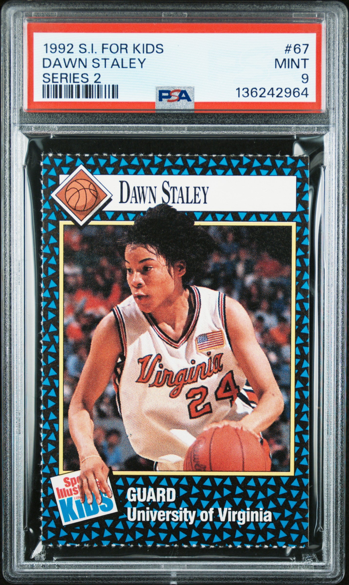 Dawn Staley 1992 SI for Kids Series 2 #67 PSA 9 Mint