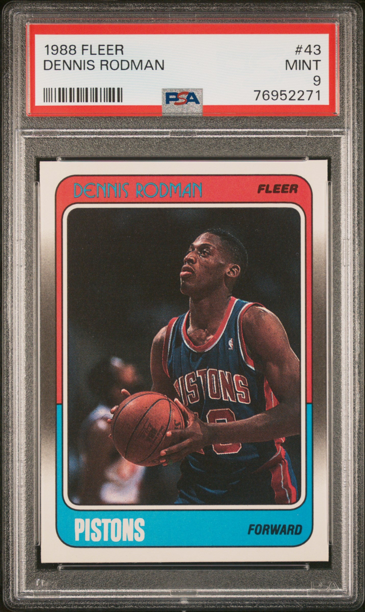 Dennis Rodman 1988 Fleer Rookie #43 PSA 9 Mint 2271