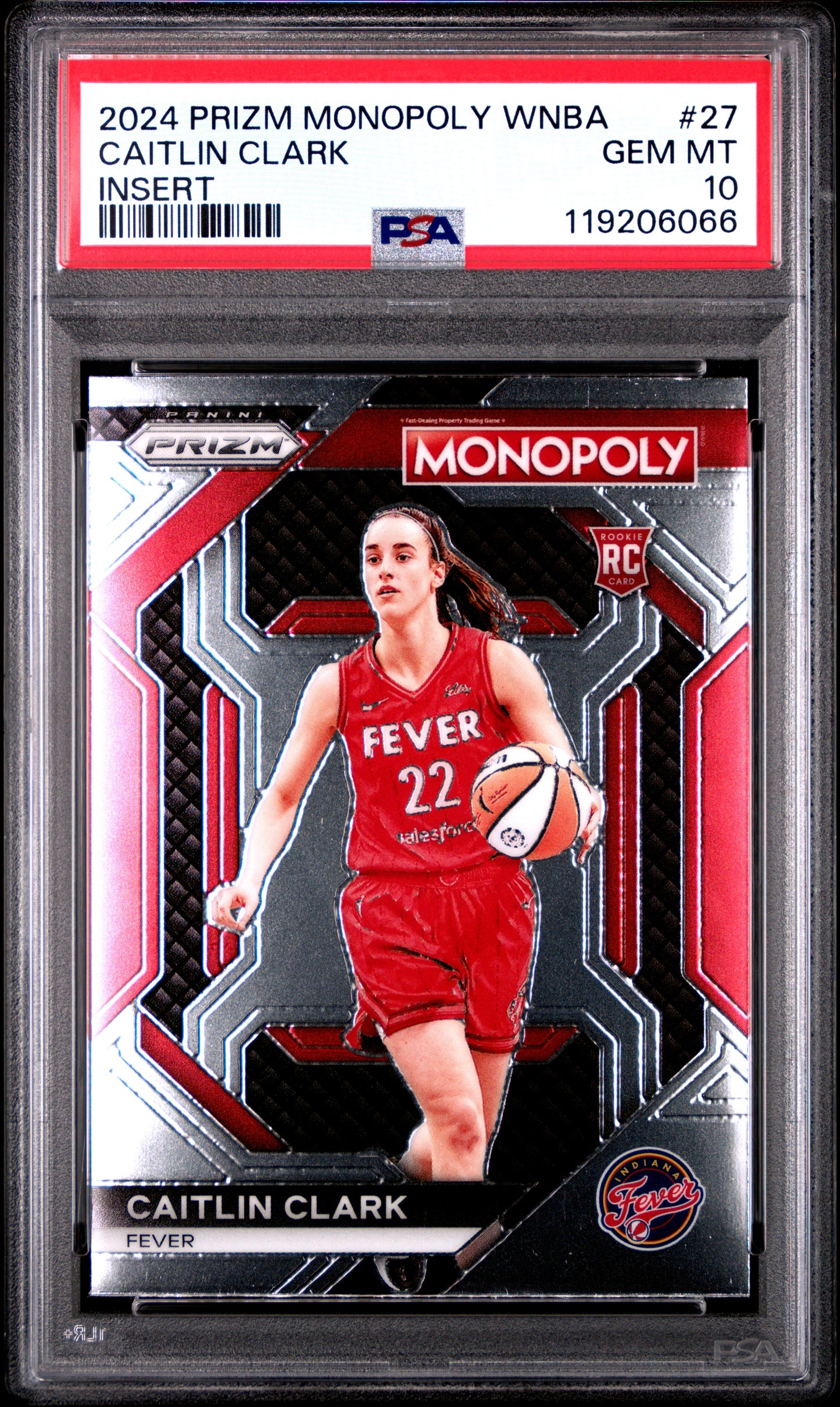 Caitlin Clark 2024 Prizm Monopoly WNBA #27 PSA 10 Gem Mint