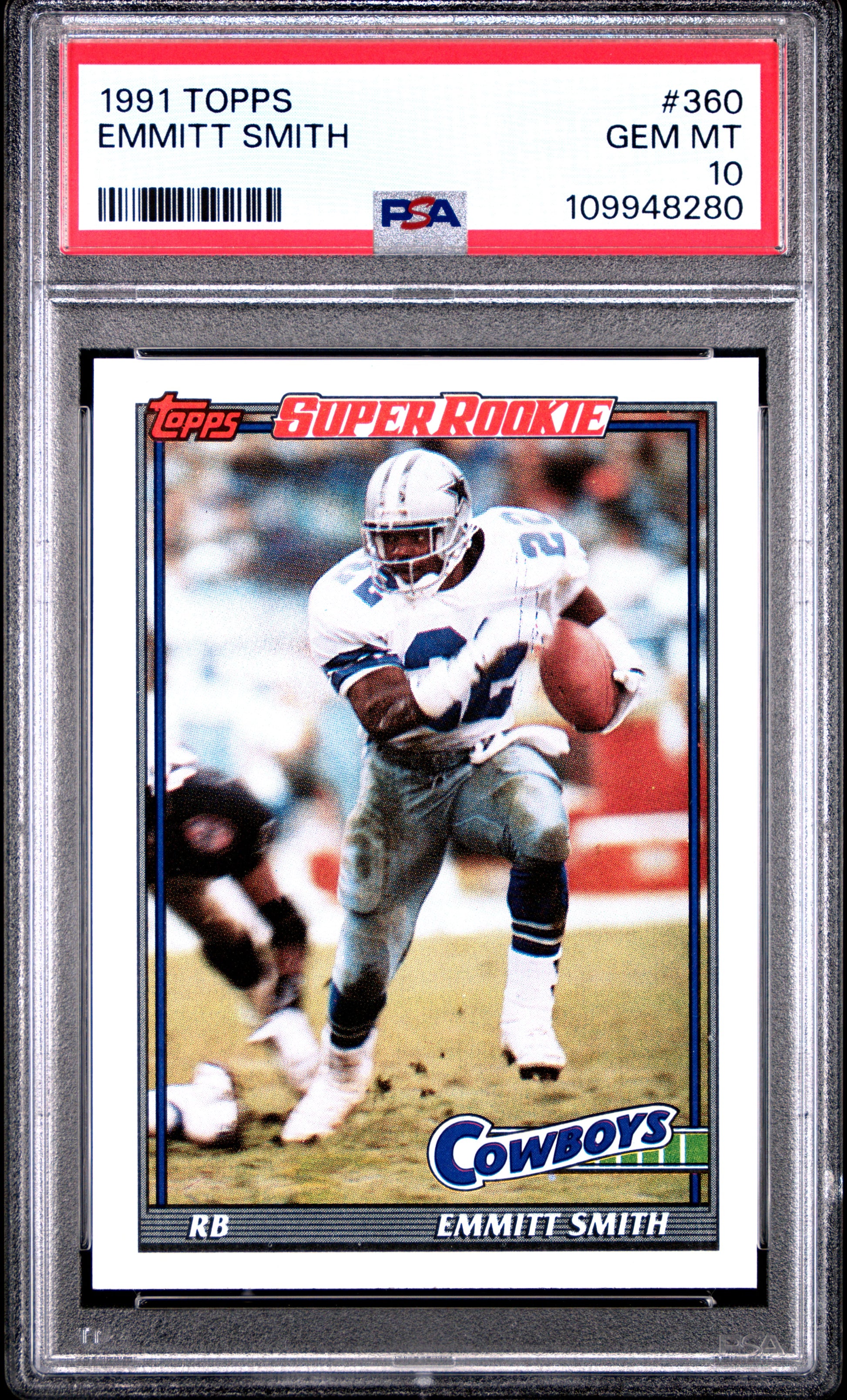 Emmitt Smith 1991 Topps #360 PSA 10 Gem Mint
