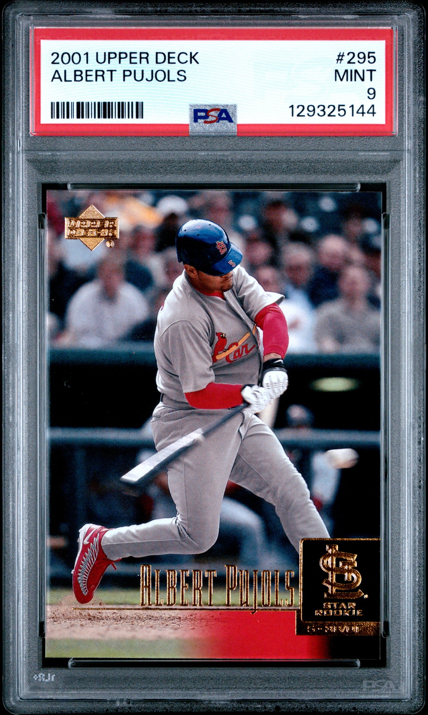 Albert Pujols 2001 Upper Deck Rookie #295 PSA 9 Mint 5144