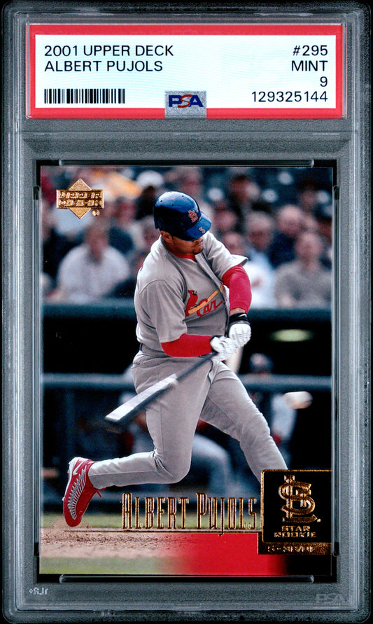 Albert Pujols 2001 Upper Deck Rookie #295 PSA 9 Mint 5144