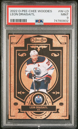 Leon Draisaitl 2022 O-Pee-Chee Woodies PSA 9 Mint