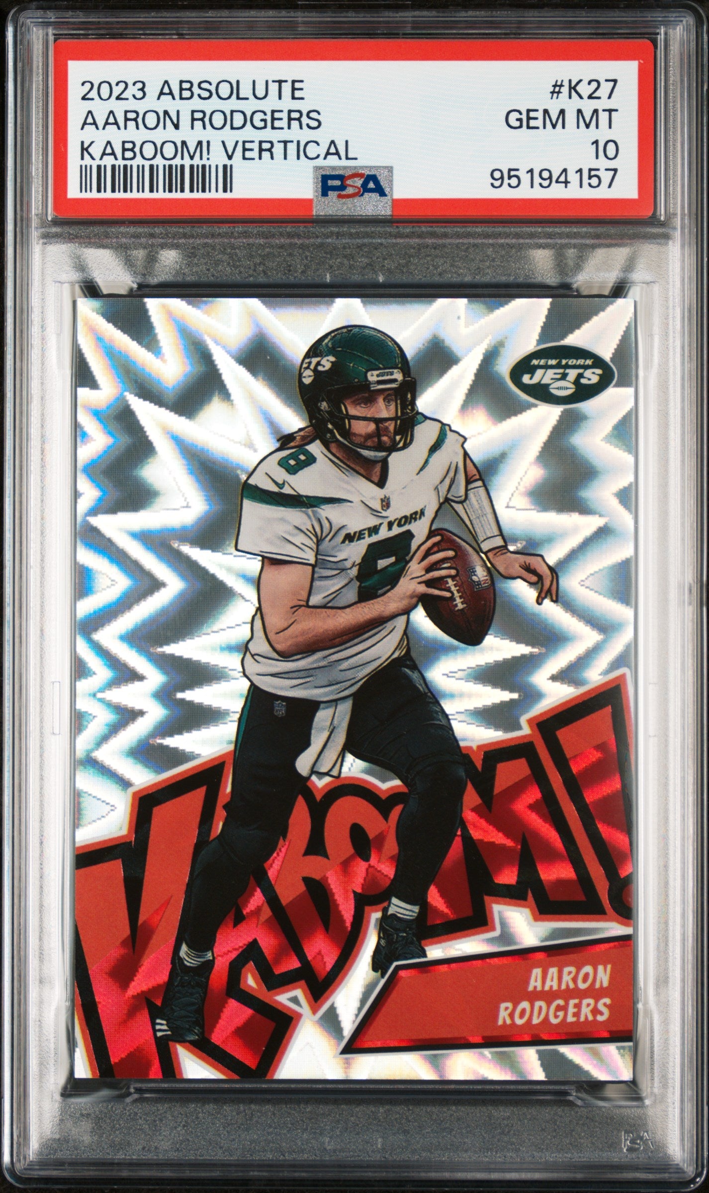 Aaron Rodgers 2023 Panini Absolute Kaboom PSA 10 Gem Mint