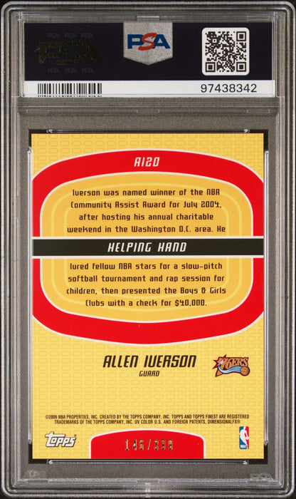 Allen Iverson 2005 Finest Boxloader #AI20 #146/399 PSA 10 Gem Mint