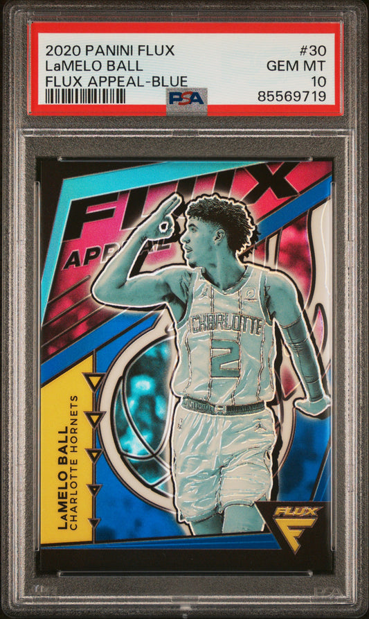 LaMelo Ball 2020 Panini Flux Appeal Blue #56/99 PSA 10 Gem Mint