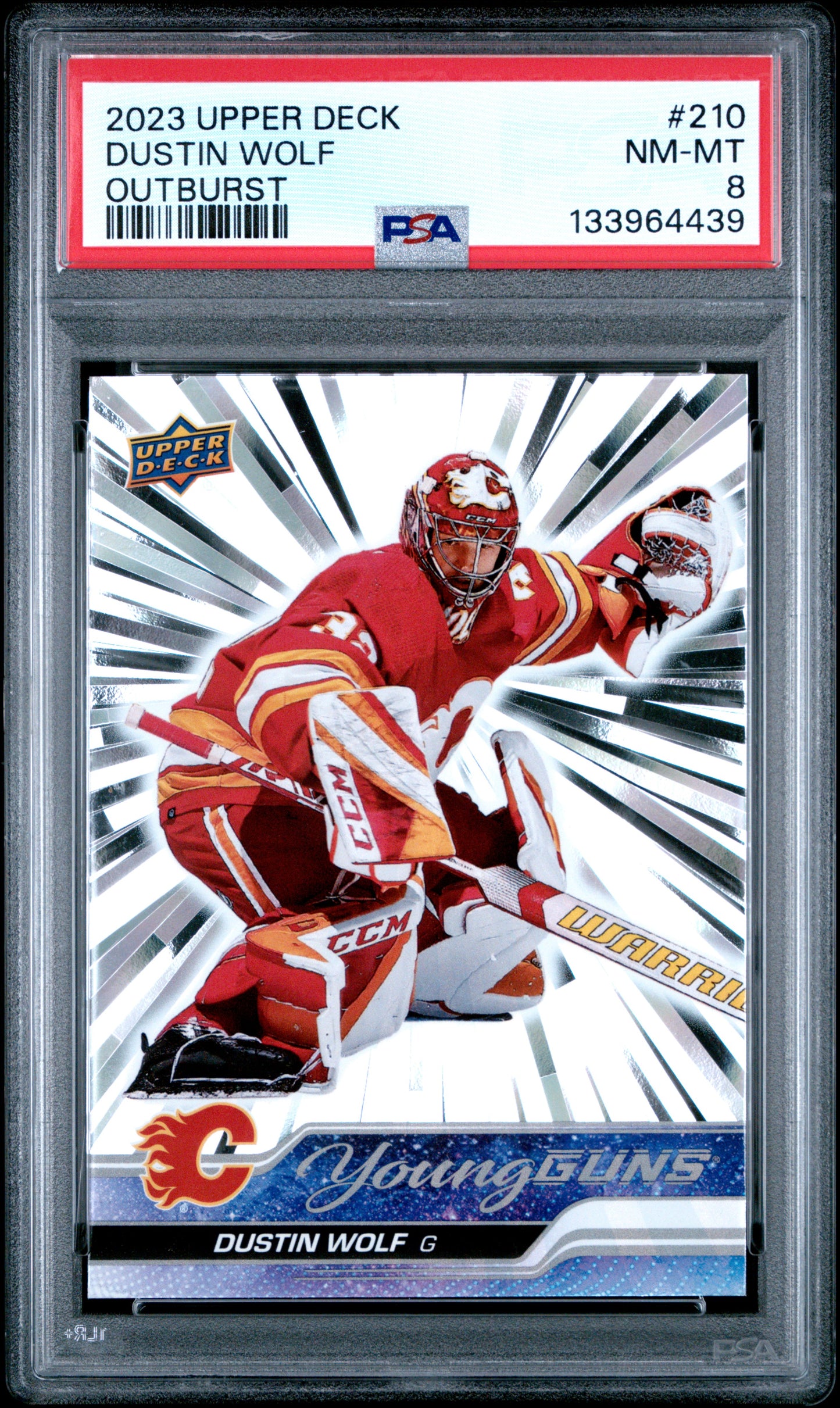 Dustin Wolf 2023 Upper Deck Outburst Rookie #210 PSA 8 Nm-Mint