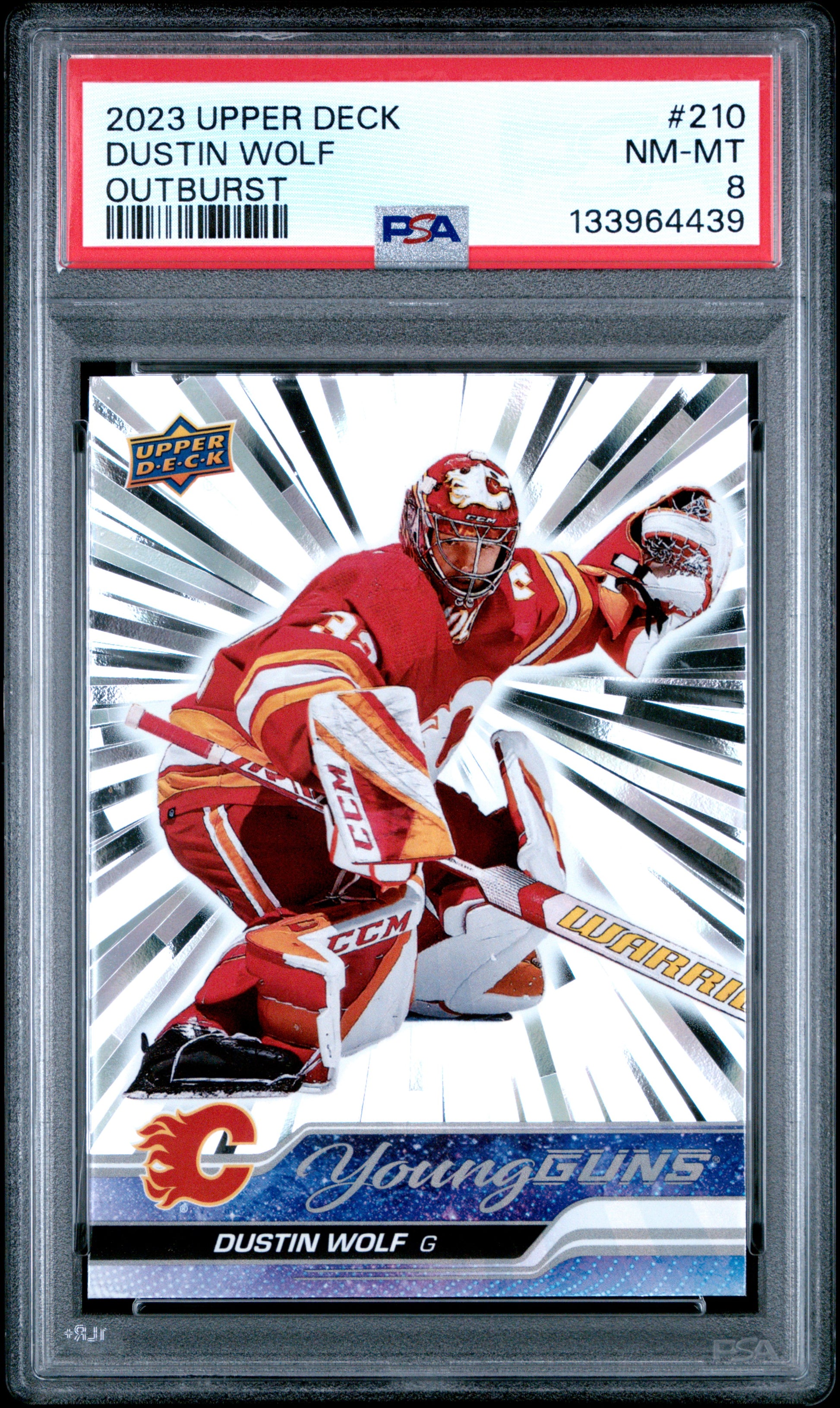 Dustin Wolf 2023 Upper Deck Outburst Rookie #210 PSA 8 Nm-Mint
