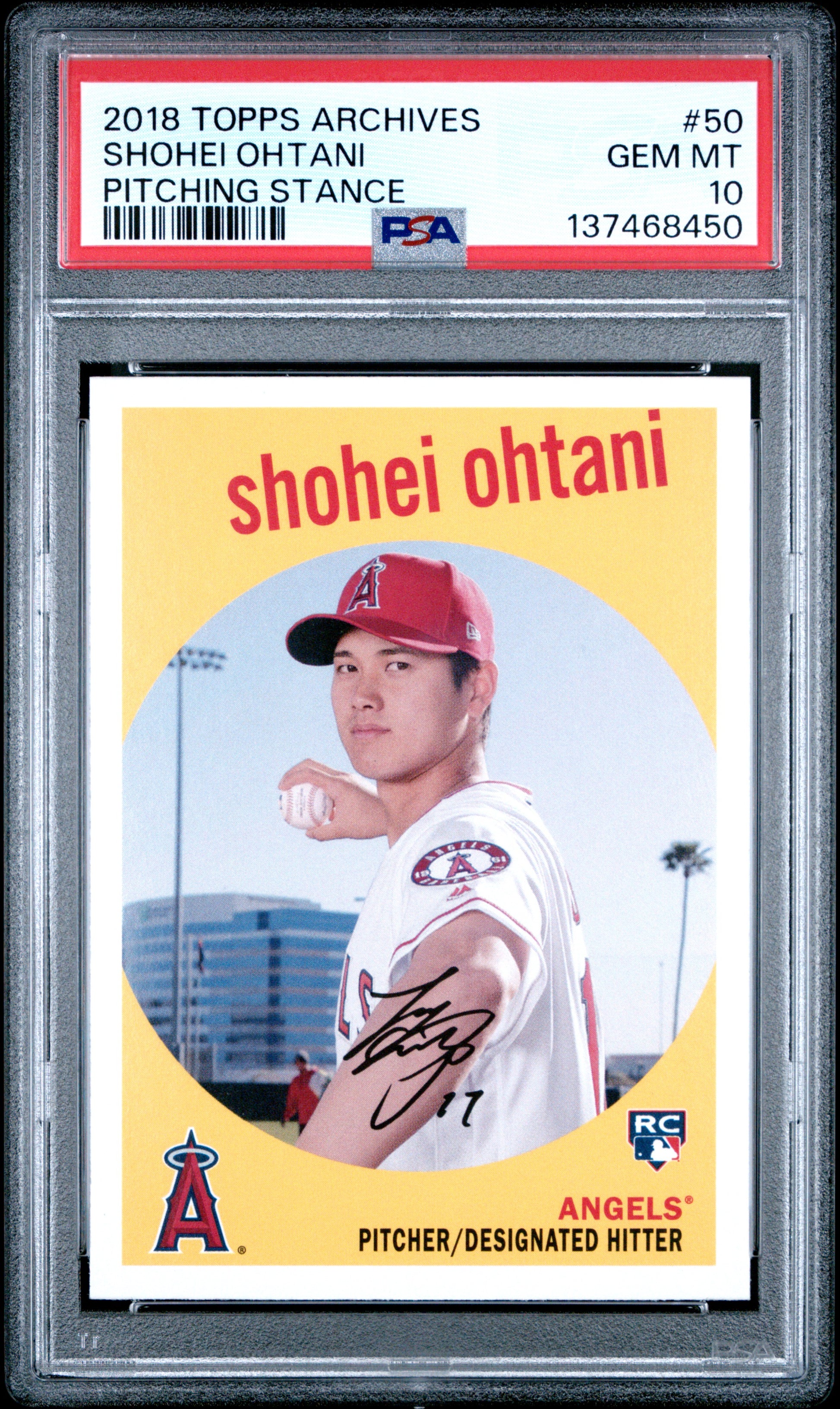 Shohei Ohtani 2018 Topps Archives Rookie #50 PSA 10 Gem Mint 8450