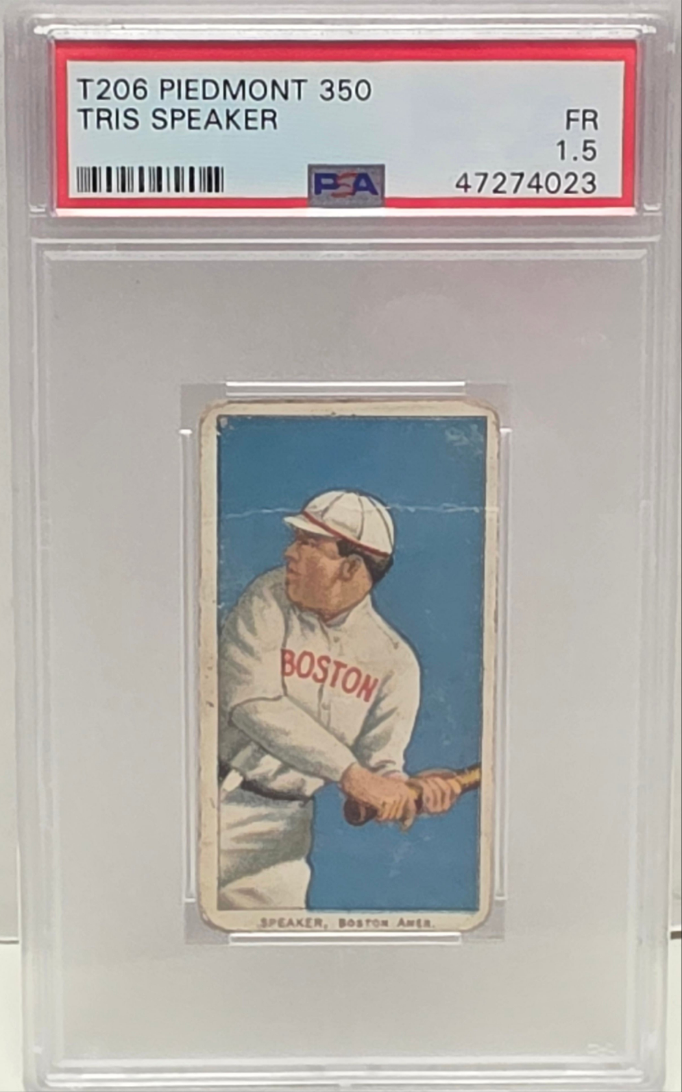 Tris Speaker 1909 T206 Piedmont 350 PSA 1.5 Fair