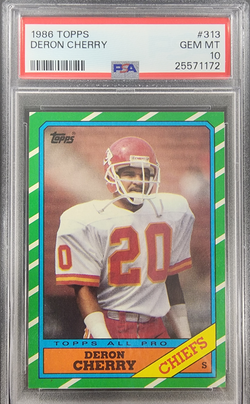 Deron Cherry 1986 Topps #313 PSA 10 Gem Mint