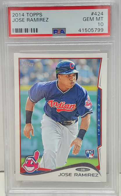 Jose Ramirez 2014 Topps #424 RC PSA 10 Gem Mint