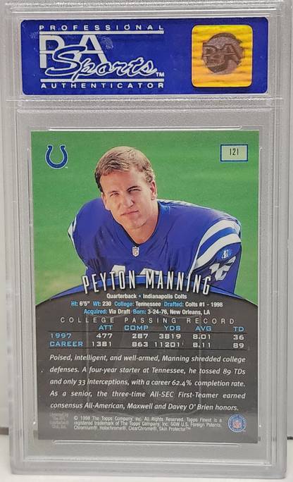 Peyton Manning 1998 Topps Finest Rookie #121 PSA 10 Gem Mint 1662