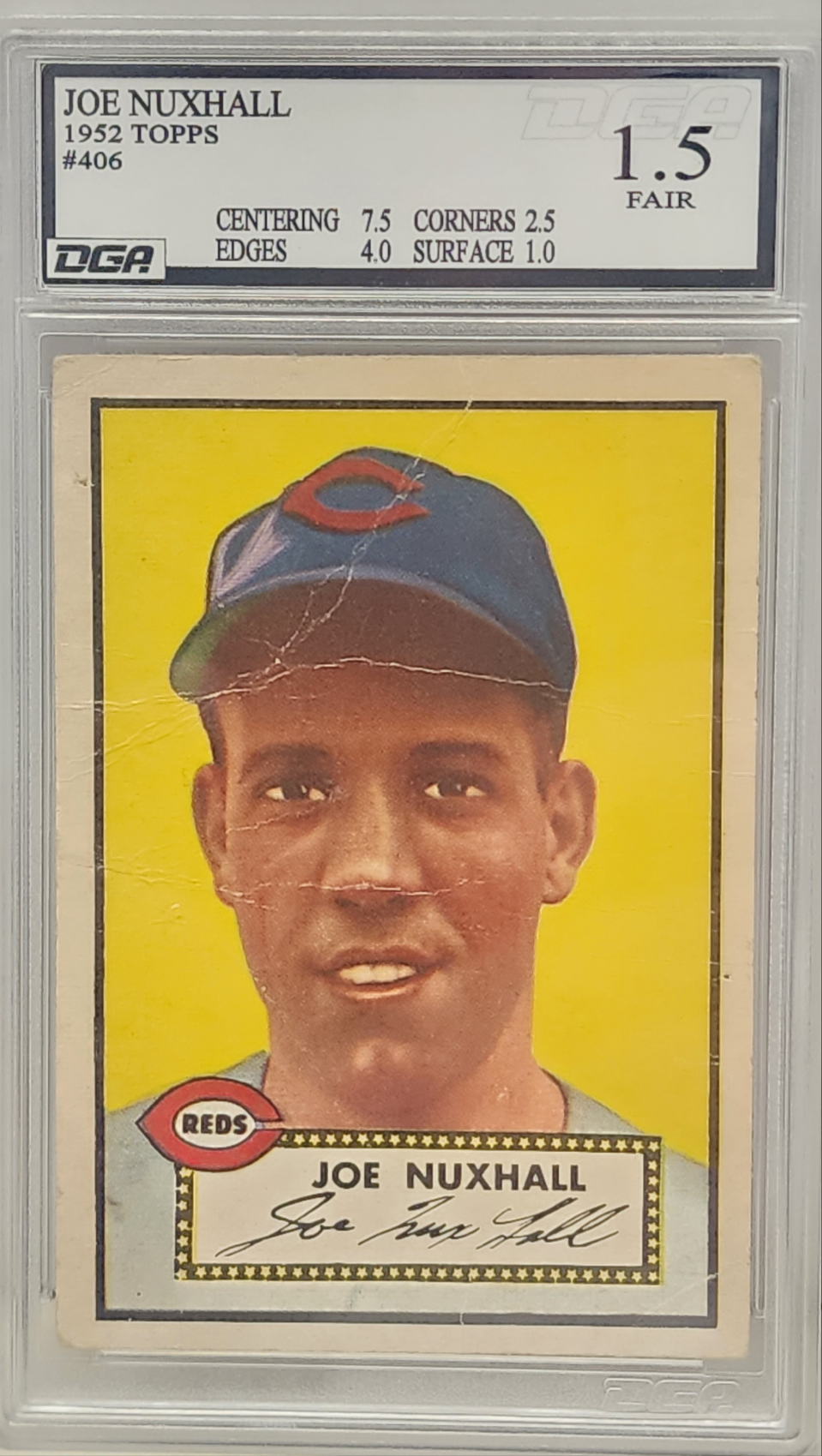 Joe Nuxhall 1952 Topps #406 DGA 1.5 Fair