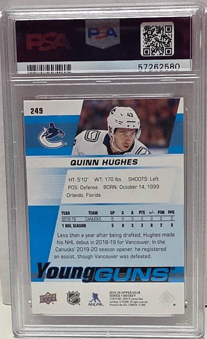 Quinn Hughes 2019 Upper Deck Rookie #249 PSA 10 Gem Mint 2580