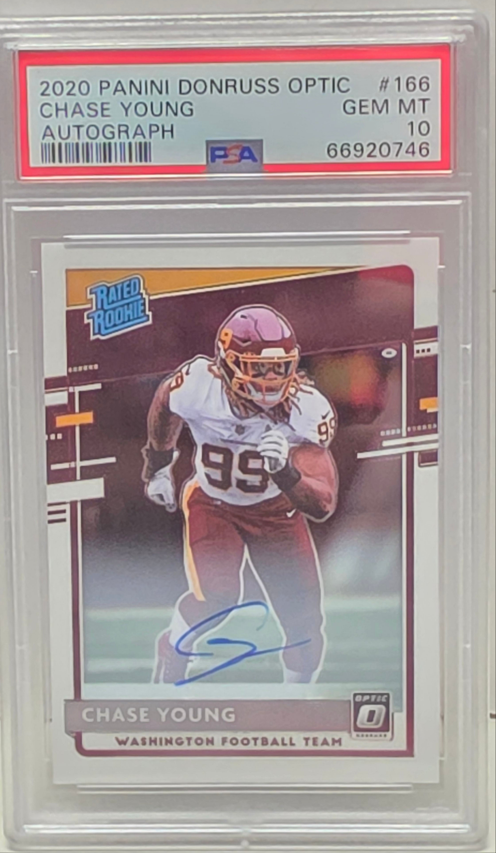 Chase Young 2020 Donruss Optic Rookie Auto PSA 10 Gem Mint