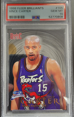 Vince Carter 1998 Fleer Brilliants Rookie #105 PSA 10 Gem Mint