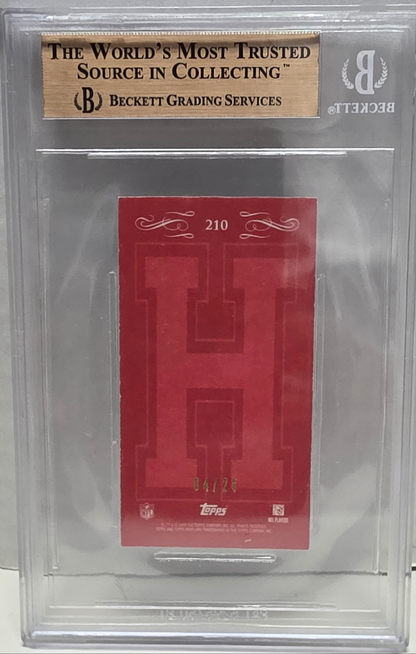 Tom Brady 2008 Topps Mayo Harvard Mini Red Back #4/25 BGS 9.5 Gem Mint