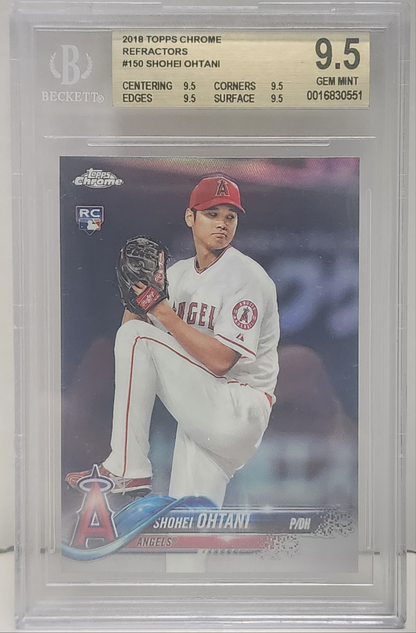 Shohei Ohtani 2018 Topps Chrome Rookie Refractor #150 BGS 9.5 Gem Mint
