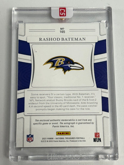 Rashod Bateman 2021 Panini National Treasures Rookie Patch Auto #93/99
