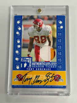 Tony Gonzalez 2007 Topps TX Exclusives Patch Auto #4/5