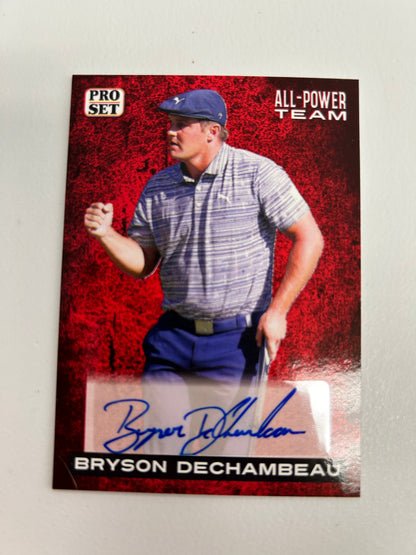 Bryson Dechambeau 2022 Leaf All-Power Team Autograph