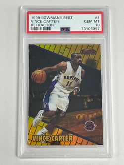 Vince Carter 1999 Bowmans Best #1 Refractor #339/400 PSA 10 Gem Mint