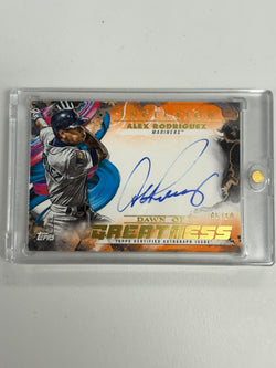 Alex Rodriguez 2023 Topps Inception Dawn of Greatness Orange Auto #5/10