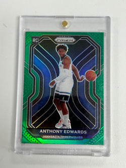 Anthony Edwards 2020 Panini Prizm #258 Green Prizm RC