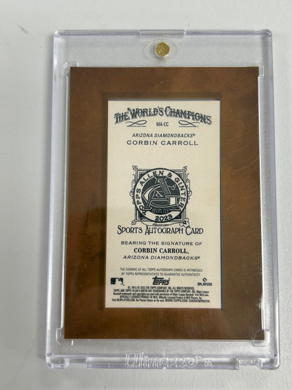 Corbin Carroll 2023 Topps Allen and Ginter Mini Framed Auto