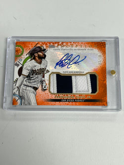 Fernando Tatis Jr. 2022 Topps Inception Jumbo Patch Orange Auto #3/10