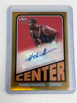 Hakeem Olajuwon 2023 Topps Chrome 1972 Gold Refractor Auto #18/50