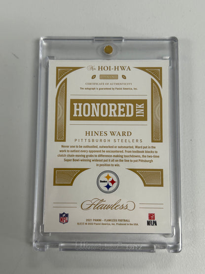 Hines Ward 2021 Panini Flawless Honored Ink Auto #15/20
