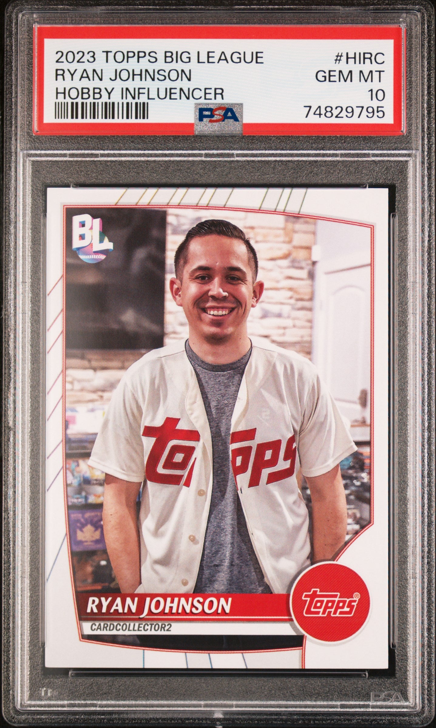 Ryan Johnson CardCollector2 2023 Topps Big League Hobby Influencer PSA 10 Gem Mint