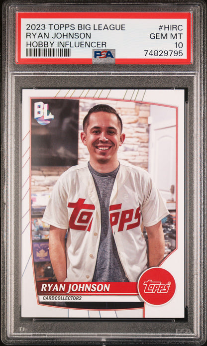 Ryan Johnson CardCollector2 2023 Topps Big League Hobby Influencer PSA 10 Gem Mint