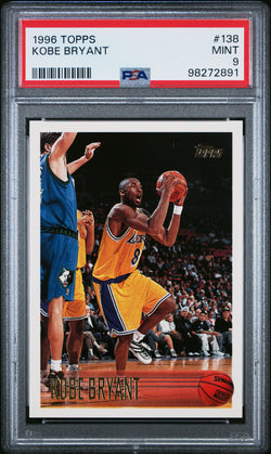 Kobe Bryant 1996 Topps Rookie #138 PSA 9 Mint 2891