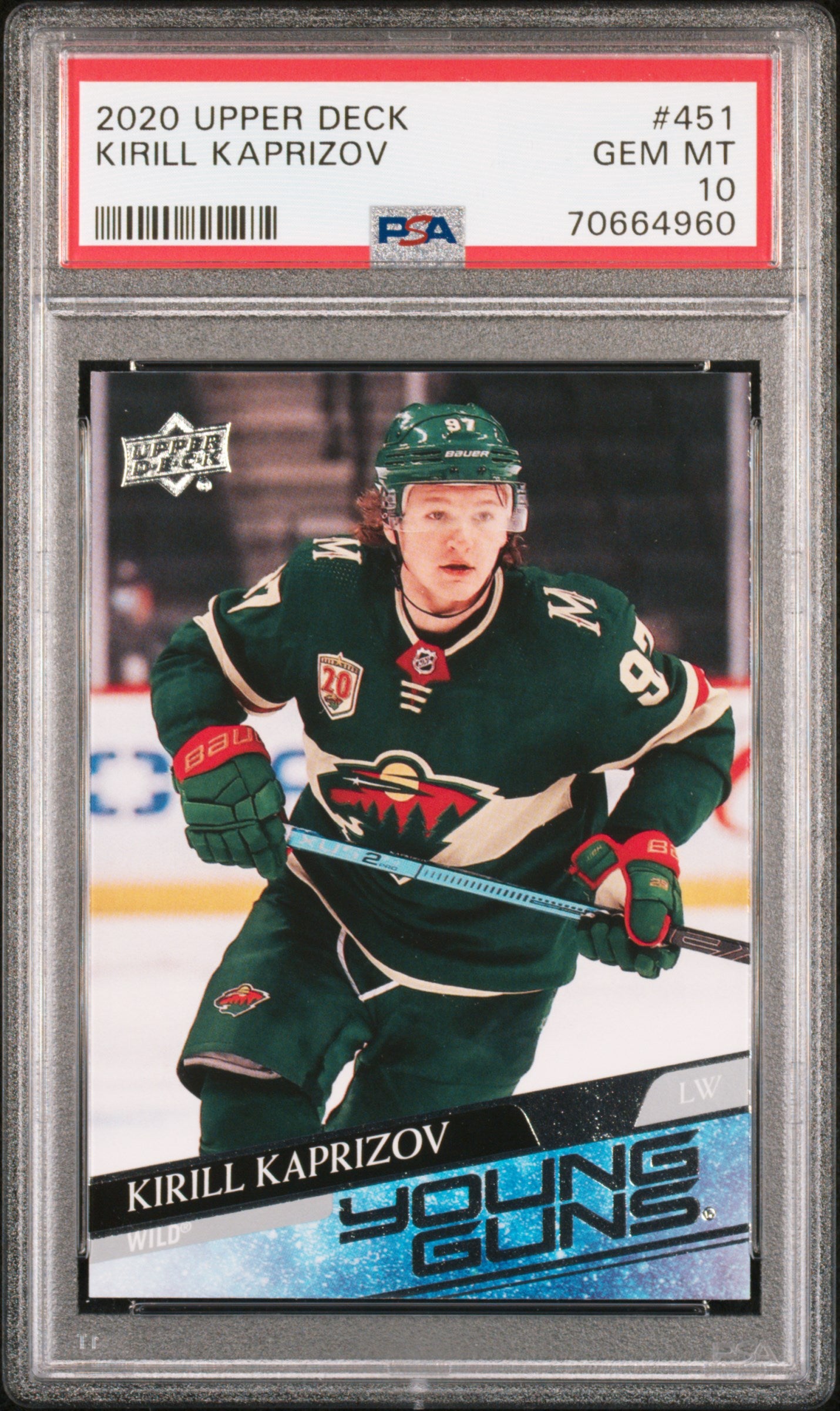 Kirill Kaprizov 2020 Upper Deck Rookie #451 PSa 10 Gem Mint 4960