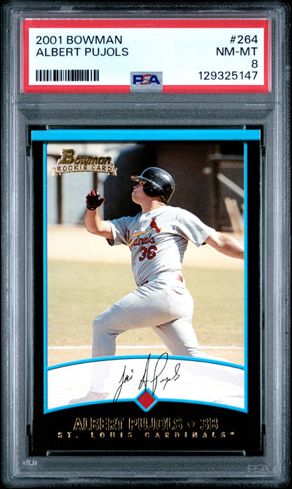 Albert Pujols 2001 Bowman Rookie #264 PSA 8 Nm-Mint