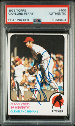 Gaylord Perry 1973 Topps #400 Autograph PSA Auth