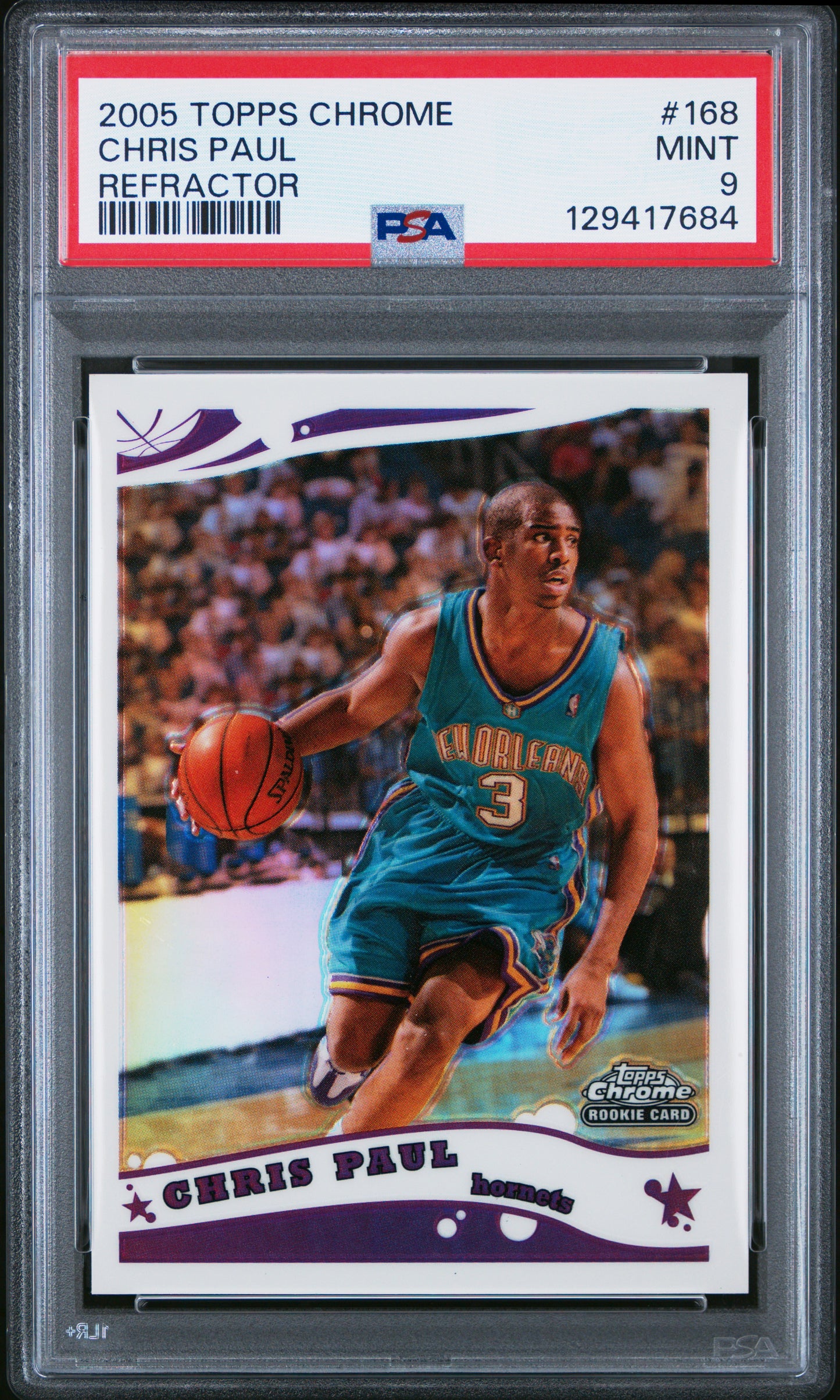 Chris Paul 2005 Topps Chrome Rookie #168 Refractor PSA 9 Mint